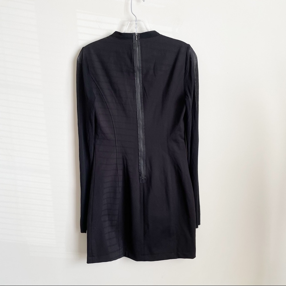 NEW Elie Tahari Lane Combo Calf Hair & Leather Sheath Dress - Picture 6 of 7